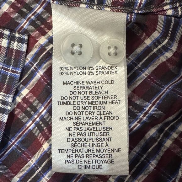 Untuckit Mens Shirt Size M Slim Fit Button Up Plaid Performance Nylon Stretch - Picture 8 of 8